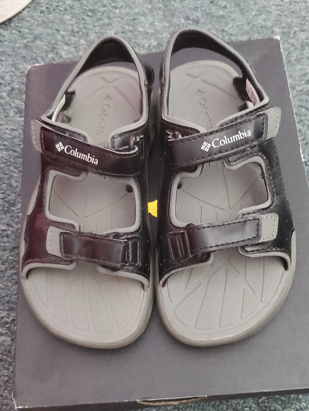 Columbia Kids Black and Gray Sport Sandals